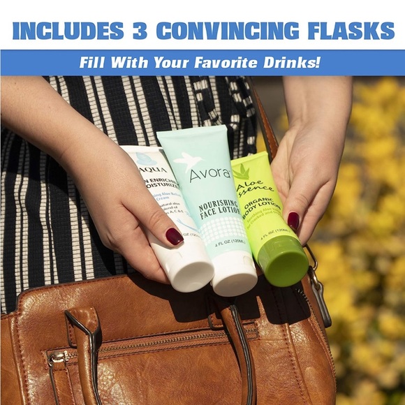 NEW IN BOX Lotion Flasks (3 Pack) - Picture 4 of 9